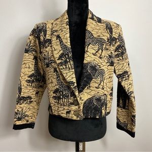 S.A. Rose Safari Tapestry Blazer Vintage